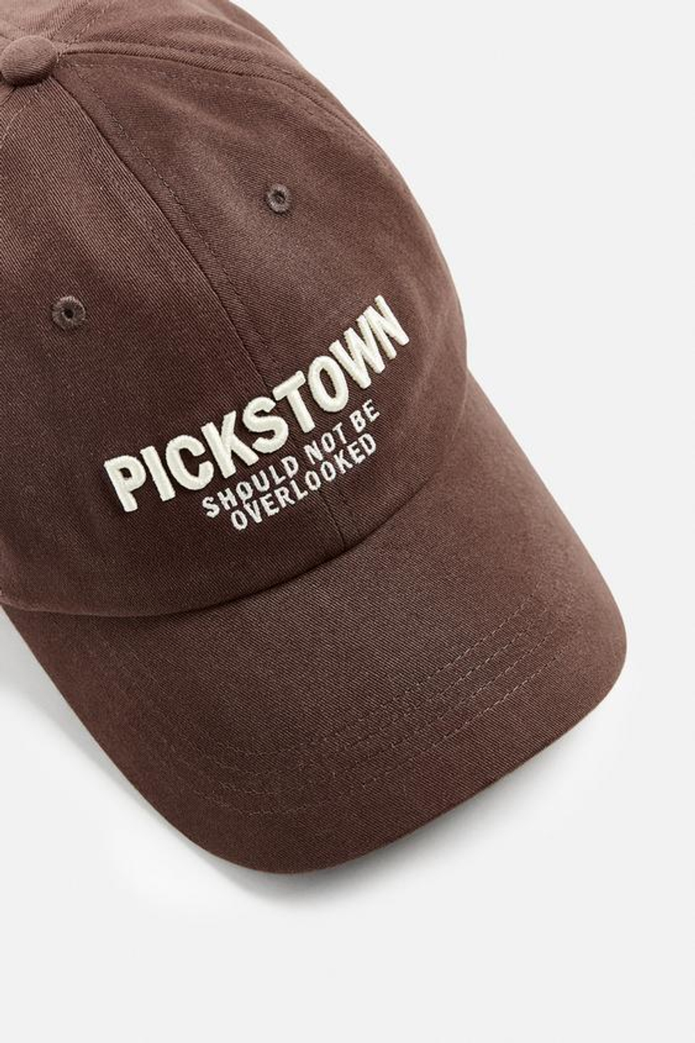 ZARA КЕПКА SOFT С ВЫШИВКОЙ, КОРИЧНЕВЫЙ