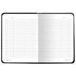 Записная книжка А6, 96л, обл. картон., Brauberg Elements, черный, на резинке