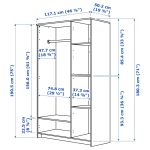 Шкаф платяной 3-дверный - IKEA BRIMNES/БРИМНЭС/БРИМНЕС ИКЕА, 117х190 см, белый,