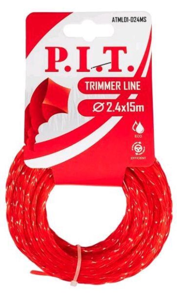 Леска для триммера 2.4мм*15м (квадрат крученый, карт.уп) ATML01-D24MS P.I.T