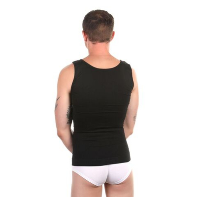 Мужская утягивающая живот майка (Размер: L) (Цвет: белый)