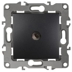 12-3102-05 ЭРА Розетка TV проходная, IP20, Эра12, антрацит