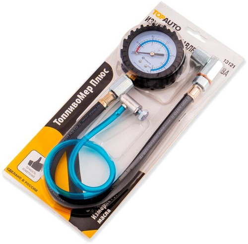 Прибор измерения давления топлива ВАЗ в блистере  Топливомер Плюс  (измер. давл. топлива и масла ВАЗ) (TOP AUTO)