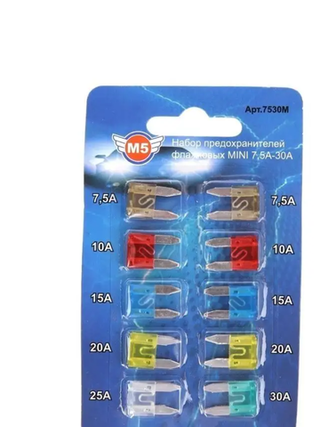Предохранители ЕВРО ДЭУ мини М5 (10шт) к-т 7530м