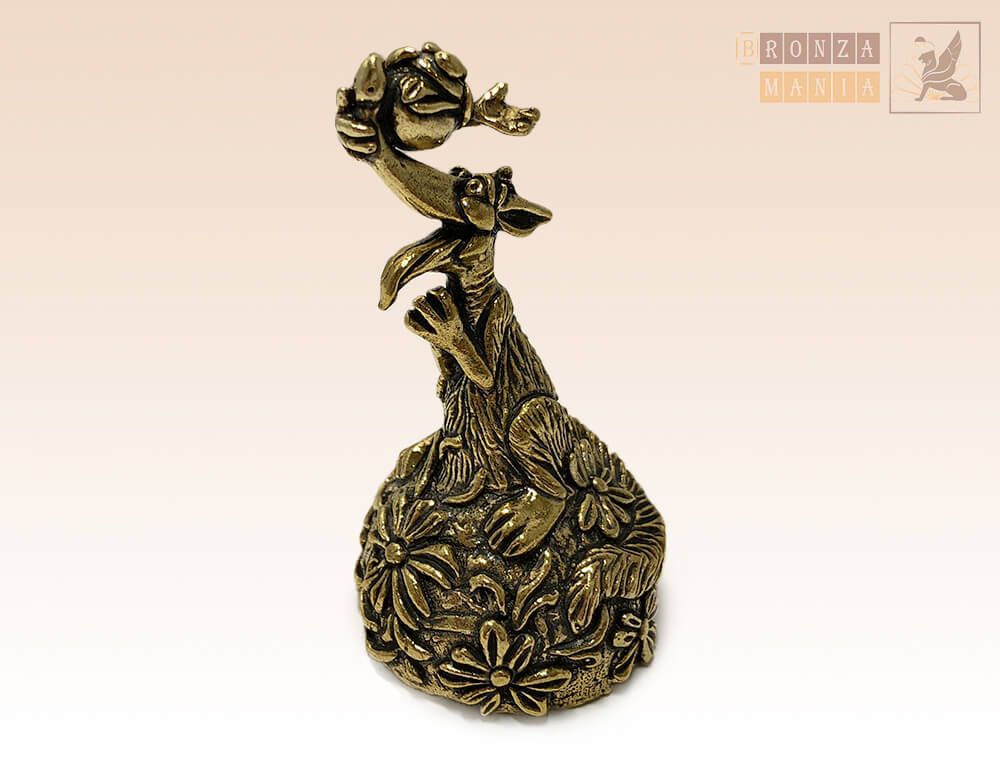 колокольчик Лиса с колобком на носу