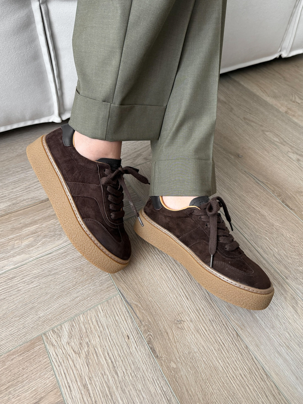 Кеды из натуральной замши