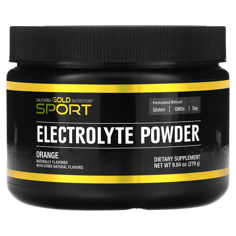 California Gold Nutrition, Sport, электролитный напиток в порошке, со вкусом натурального апельсина, 279 г (9,84 унции)