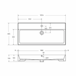 Раковина Cezares 100 CZR-MIL-100-LVB Bianco Opaco