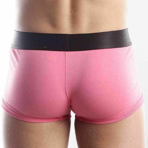 Мужские трусы хипсы розовые с черной резинкой Calvin Klein Steel Black Waistband Pink