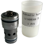 LC16DB40A7X/V - Логический клапан (патрон) Ду16, функция - предохранительный клапан давления, давление открытия 4 бар, A = седельный с демпфером, уплотнение V = FKM