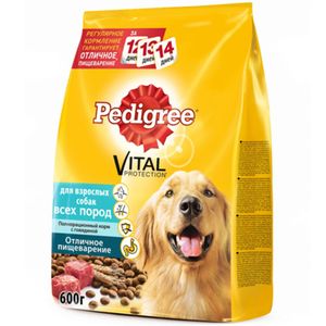 КОРМ PEDIGREE ДЛЯ ВСЕХ ПОРОД СОБАК ГОВЯДИНА 600ГР