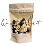 Пакет "Дой Пак" бумажный крафт с окном 100 мм зип-лок 120*185+(35+35) мм