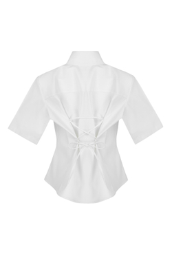 Рубашка с воротником стойкой