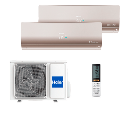 Мульти сплит-система Haier на 2 комнаты (20+35 кв.м.) FLEXIS Gold