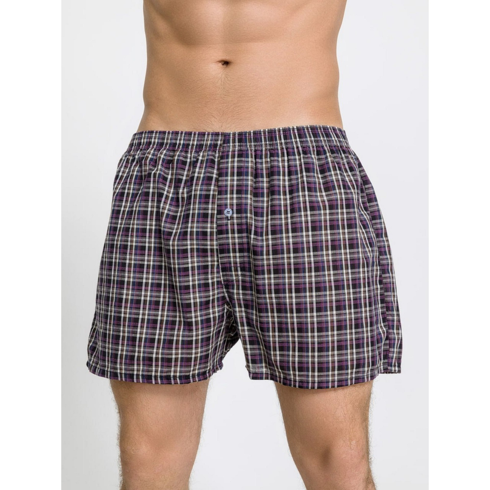 Набор мужских трусов-шортов в клетку (3 шт) PRIORITY PBM-1523