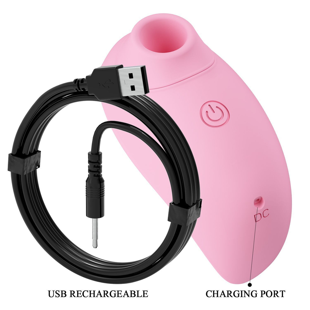 Розовый стимулятор клитора Inhale Bird (Цвет: розовый)