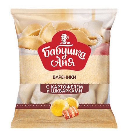 Вареники "Бабушка Аня" с картофелем и шкварками 430г. Санта Бремор
