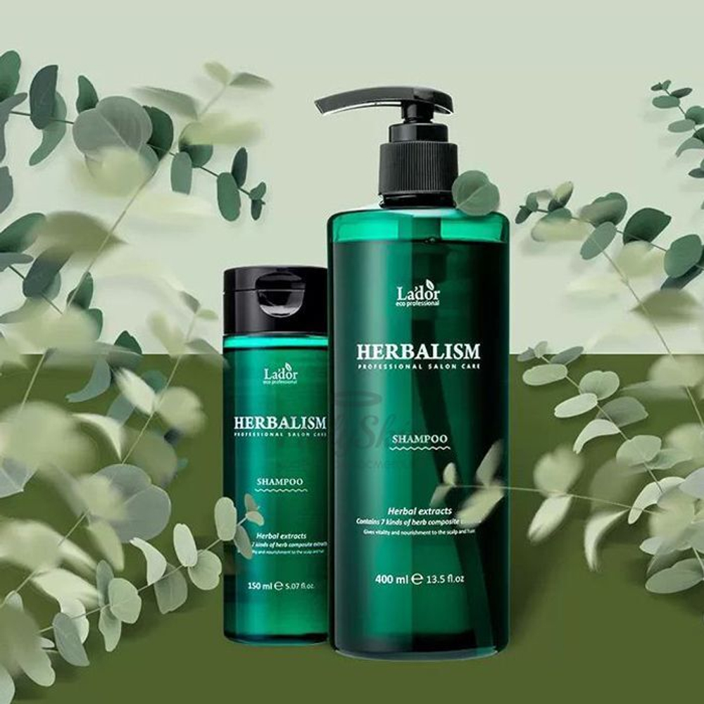 Слабокислотный травяной шампунь с аминокислотами - Lador Herbalism Shampoo, 150 мл