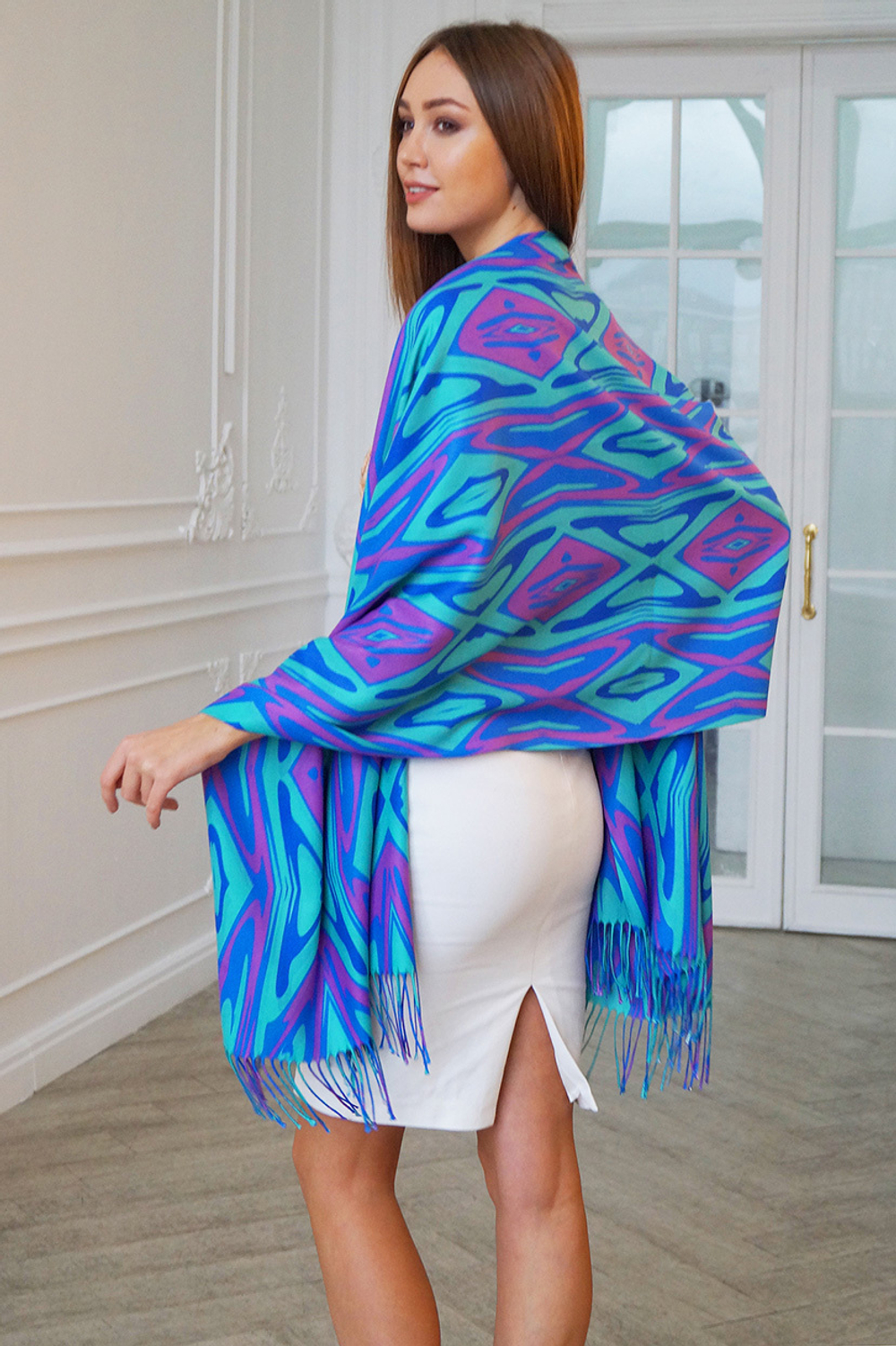 LIGVIANNI Палантин Kerchief Cyan
