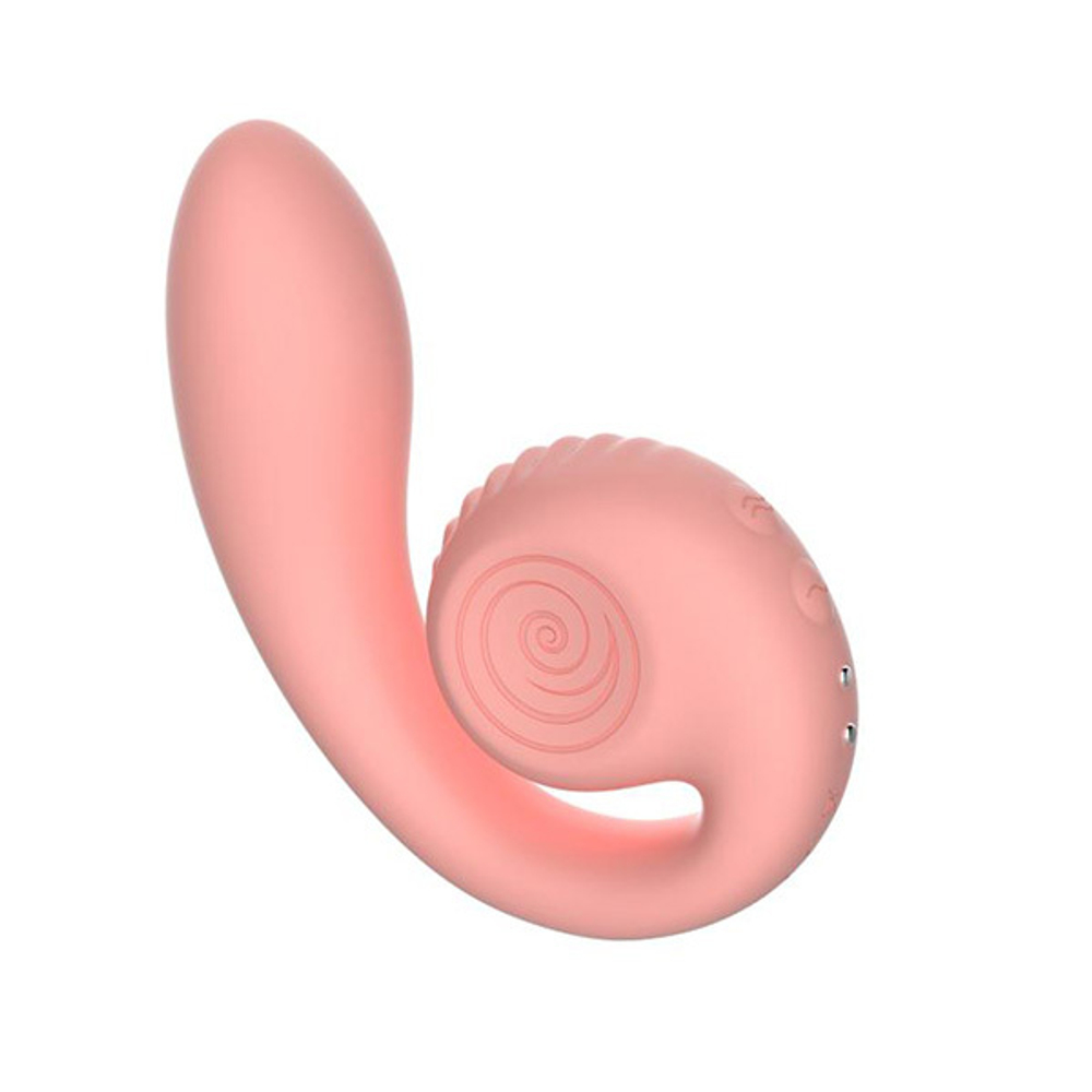Персиковый вибромассажёр SVibe Gizi Snail Peach VG-PP
