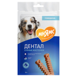 Лакомство для собак Мнямс ДЕНТАЛ "Зубные косточки" с говядиной 70г, 50 шт