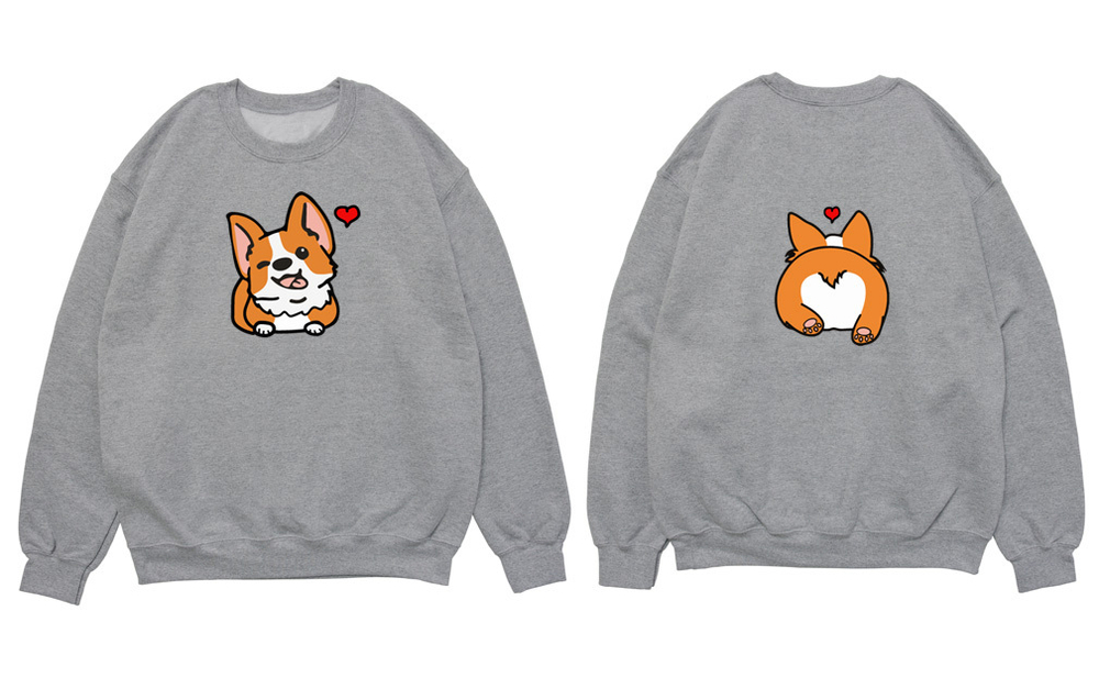 Свитшот двусторонний "Корги - любовь"