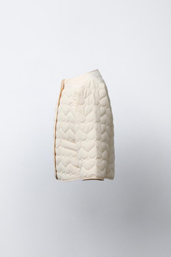 ZARA СТЕГАНАЯ КУРТКА, ЭКРЮ