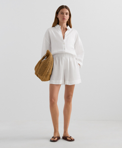 Oysho Шорты-бермуды из 100% льна, белый