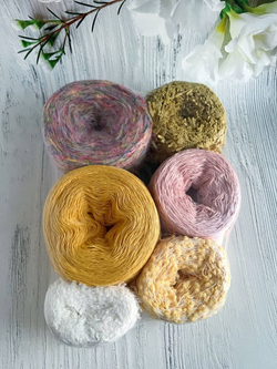 Мимоза набор пряжи и описание на Жилет оверсайз до 54+