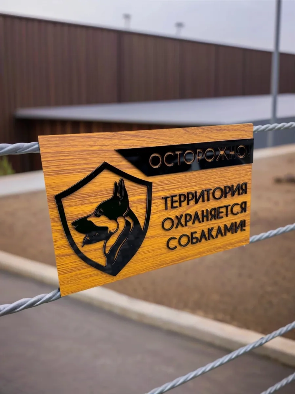 Табличка территория охраняется, осторожно злая собака