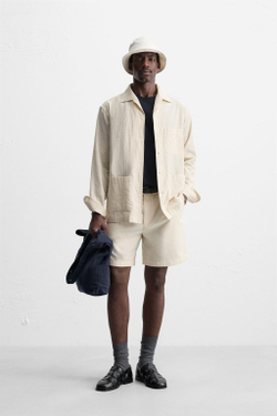 ZARA КУРТКА-РУБАШКА В ПОЛОСКУ, ПОЛОСКИ