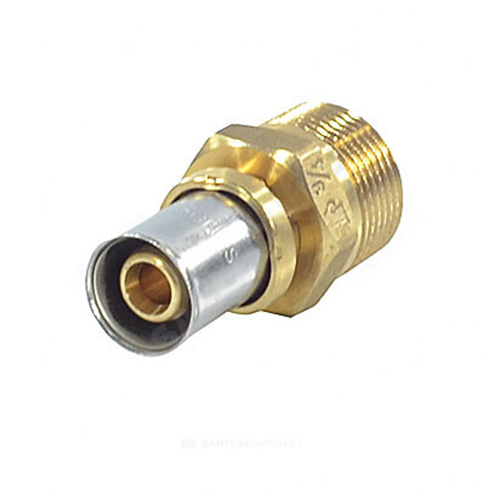 Муфта для МП/PE-X труб латунь пресс Дн 16х3/4" НР RM107 Giacomini RM107Y043