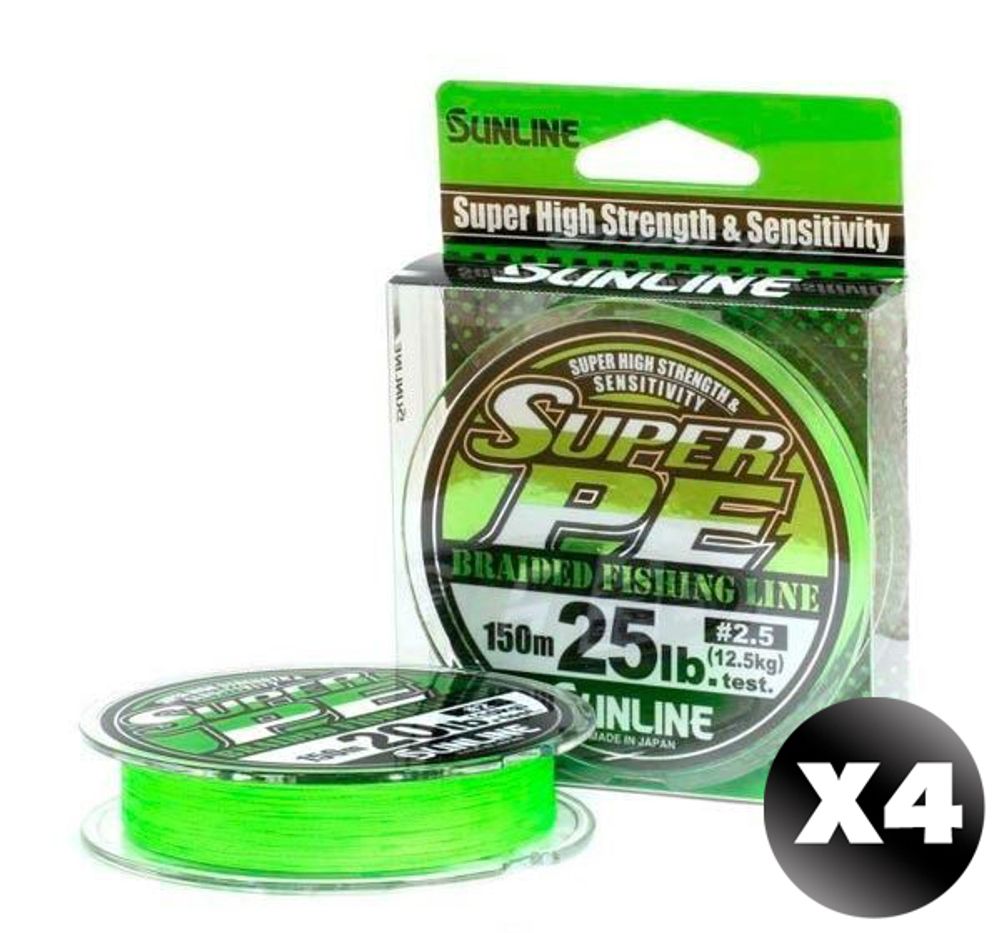 Плетенка Sunline Super PE 150м, Light Green