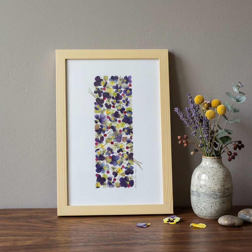 Картина из цветов “Цветочное поле”