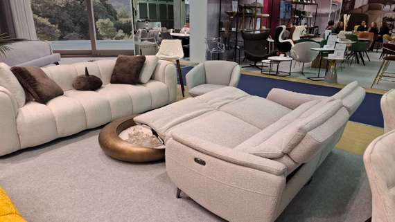 Четырехместный диван Marshmallow, 262 см, светло-бежевый