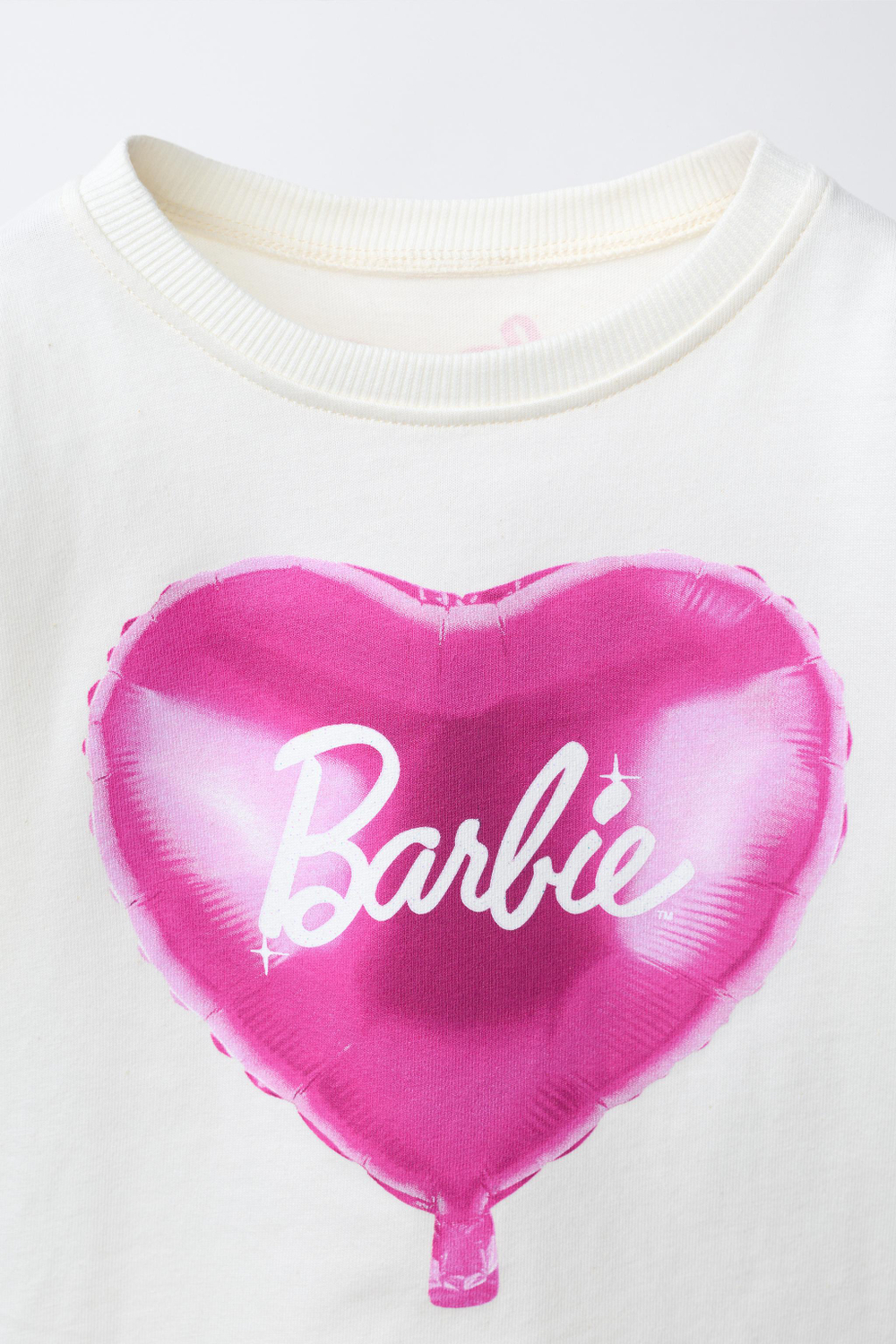 ZARA ФУТБОЛКА С ШАРОМ BARBIE™ MATTEL, ЖЕЛТОВАТО-БЕЛЫЙ