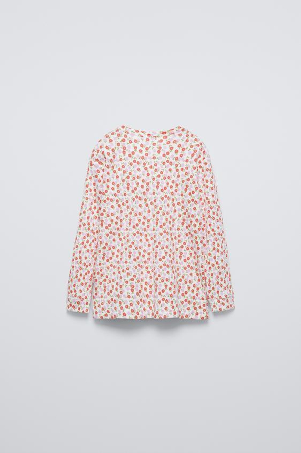 ZARA ПИЖАМА С ЦВЕТОЧНЫМ ПРИНТОМ, КОРАЛЛОВЫЙ