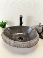 Раковина из речного камня RS-65977 47х38х15 из натурального камня