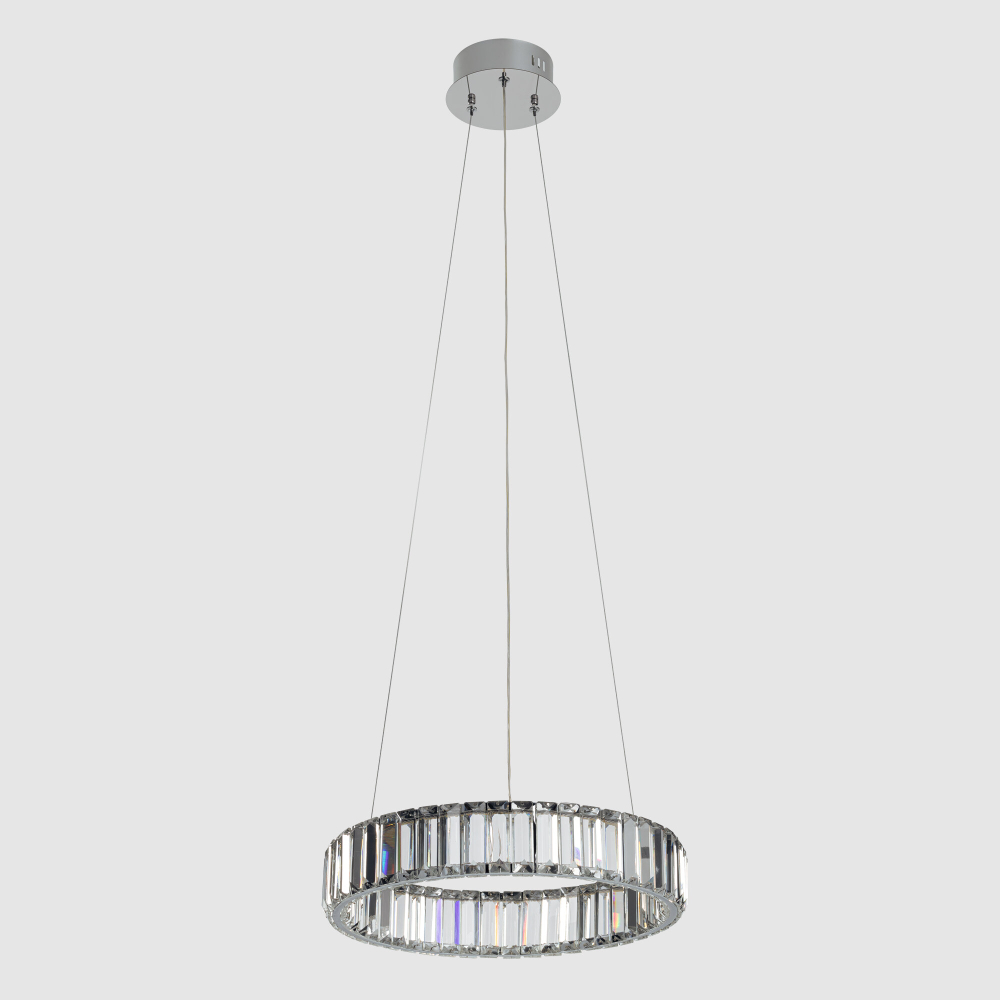 Citilux Чезаре CL338141 LED Люстра хрустальная с пультом Хром