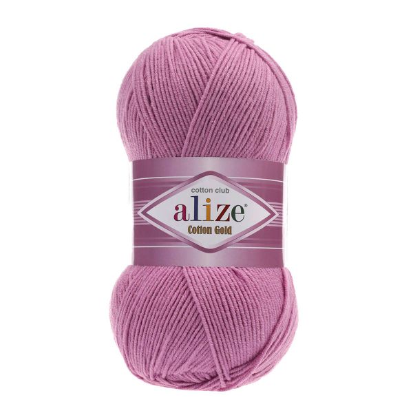 Пряжа Alize (Ализе) Cotton Gold / уп.5 мот. по 100 г, 330м, 098 розовый A