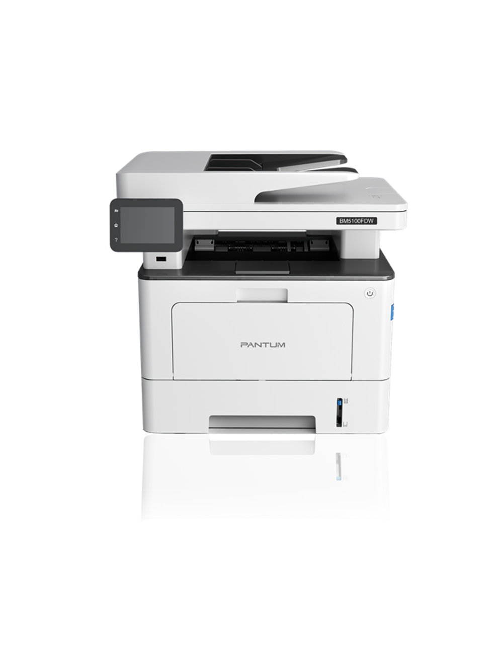 Pantum BM5100FDW, P/C/S/F, Mono laser, А4, 40 ppm (max 100000 p/mon), 1.2 GHz, 1200x1200 dpi, 512 MB RAM, Duplex, DADF50, paper tray 250 pages, USB, LAN, WiFi, start. cartridge 3000 pages