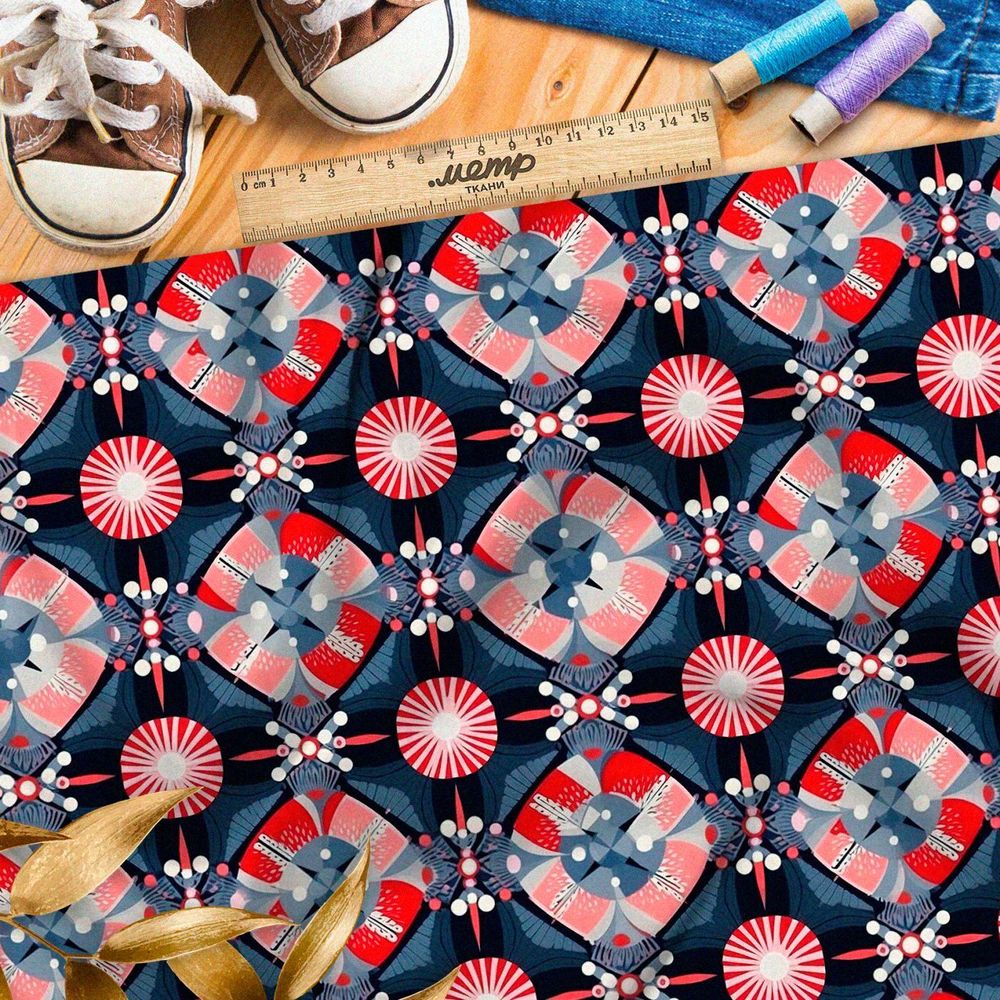 Ткань премиум атлас фантастический портал