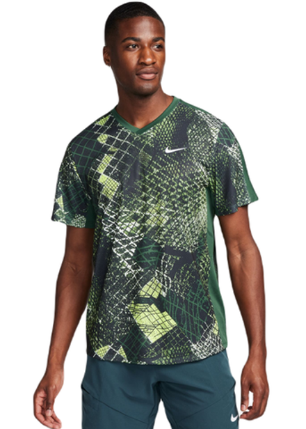 Мужская теннисная футболка Nike Court Dri-Fit Victory Novelty Top - fir/white