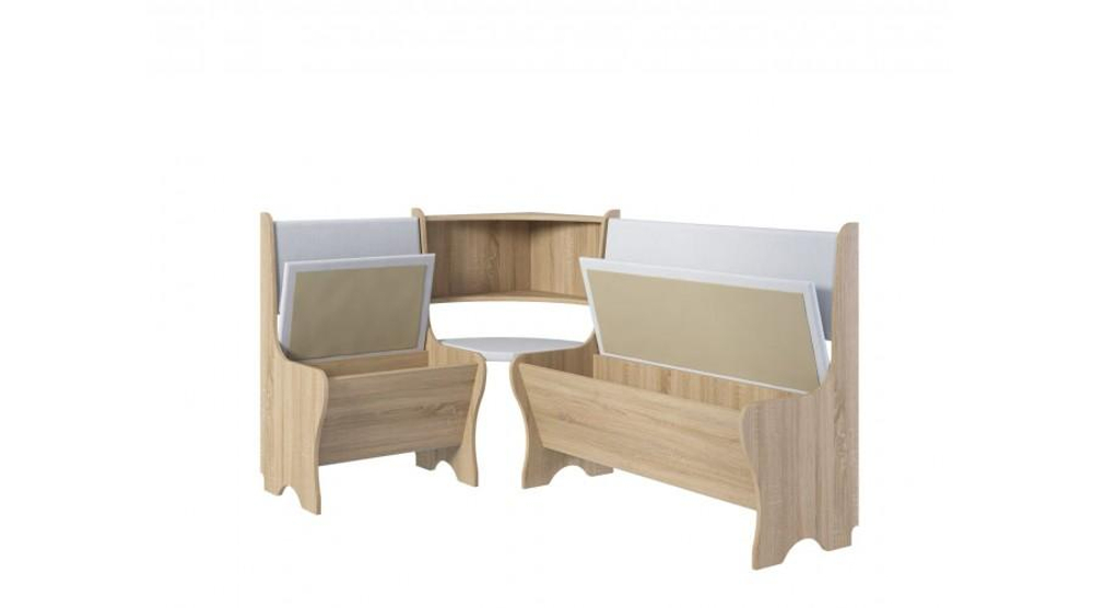 Угол кухонный Комфорт сонома белый