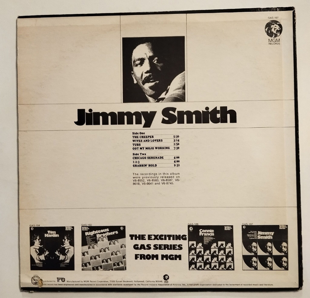 Винтажная виниловая пластинка LP Jimmy Smith (USA 1970)