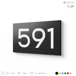 Номер на дверь 591, табличка на дверь для офиса, квартиры, кабинета, аудитории, склада, черная 120х70 мм, Айдентика Технолоджи