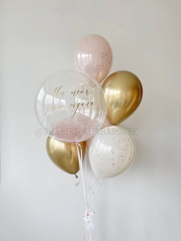 Воздушные шары на выписку для девочки №1016