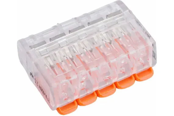 Клемма Navigator NTC-R1 5*2,5 с рычагами оранжевая 30414