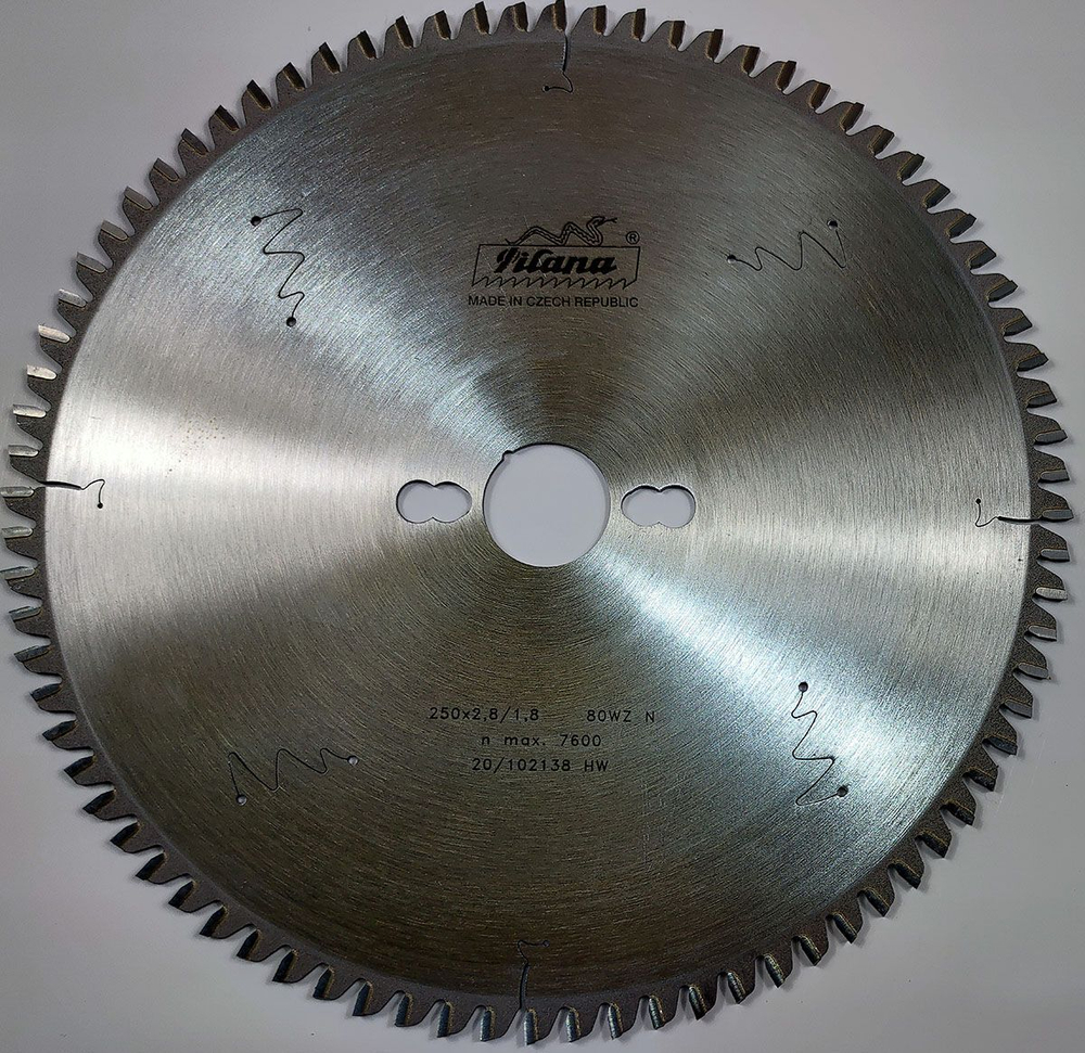 Пила дисковая TCT "Pilana" 250x2.8/1.8x30 z80 81 WZ N