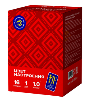Дневная салютная установка "Цвет настроения" красный JF DMCP26-16M/01r
